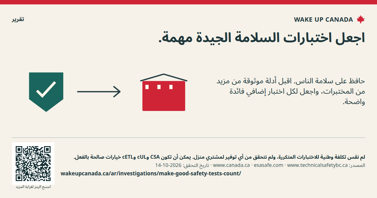 اجعل اختبارات السلامة الجيدة مهمة.