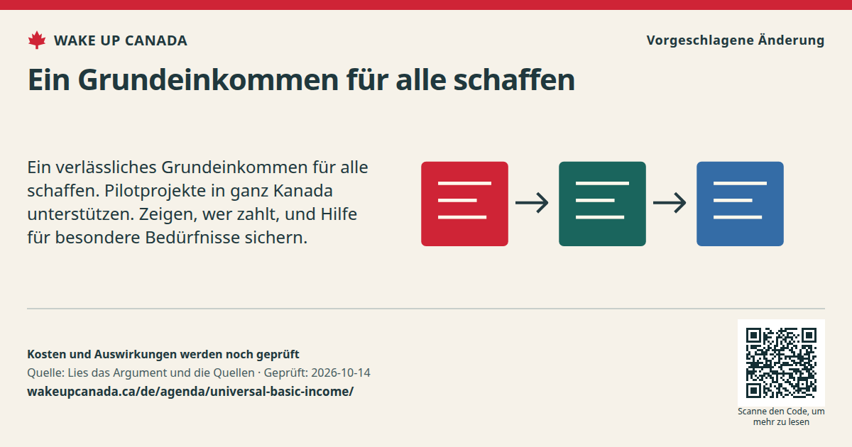 Ein Grundeinkommen für alle schaffen