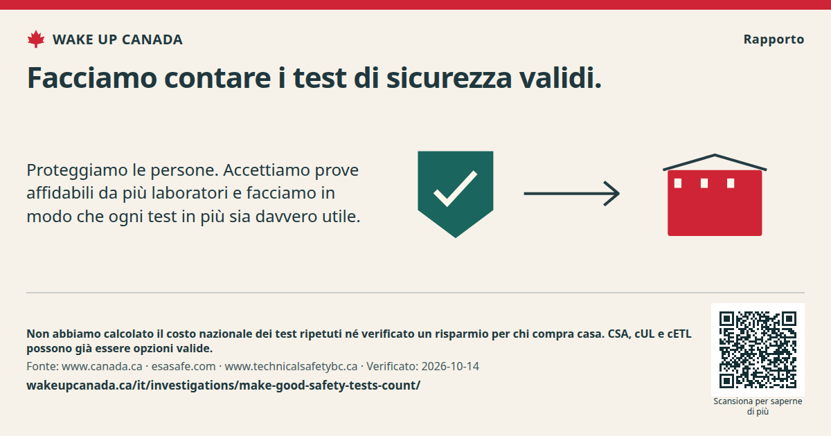 Facciamo contare i test di sicurezza validi.