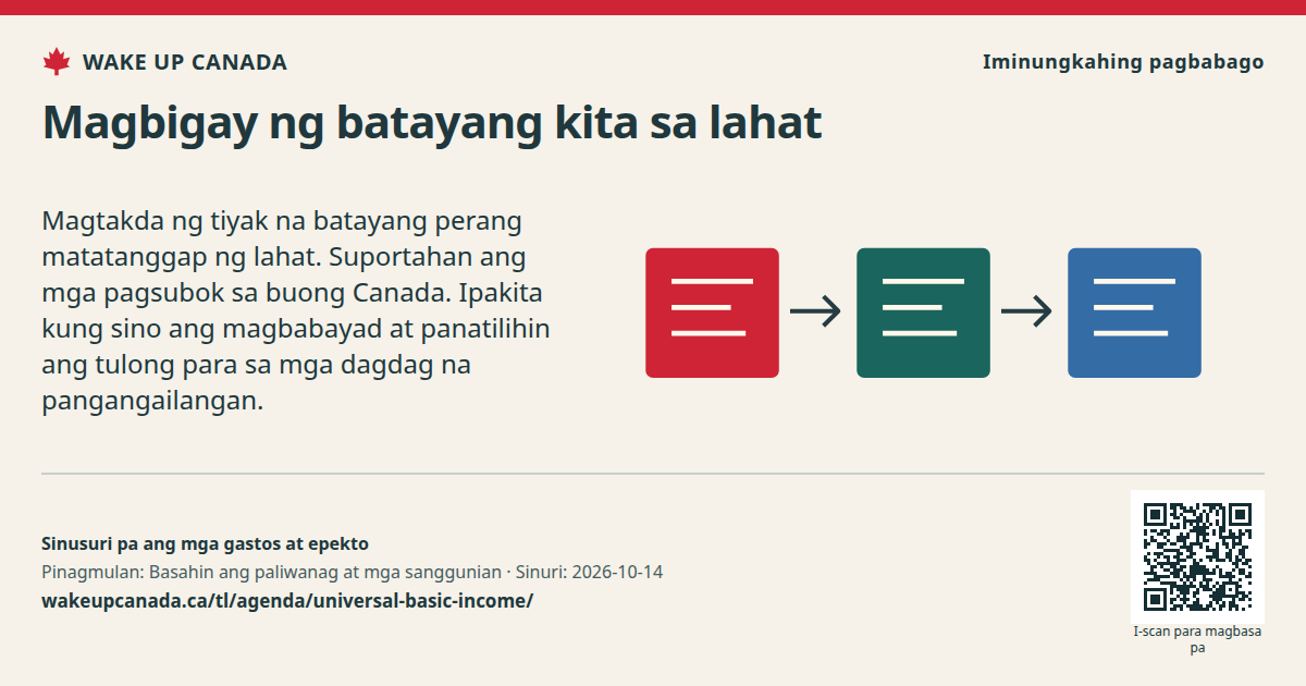 Magbigay ng batayang kita sa lahat